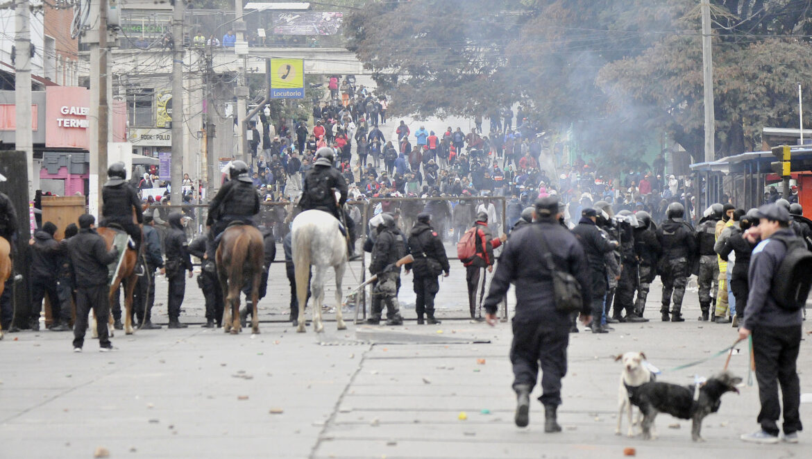 Massive protests in Jujuy. Credit Télam