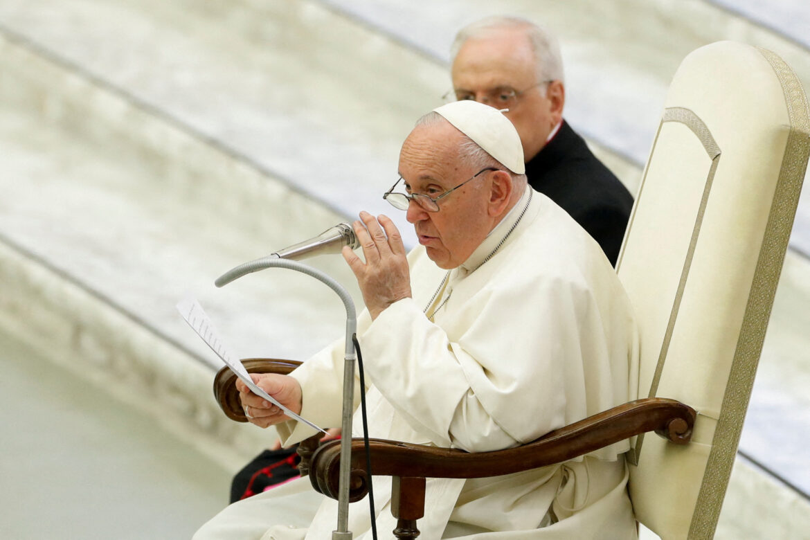 Pope Francis meets with bishops and delegates of the Synodal Path, at the Vatican