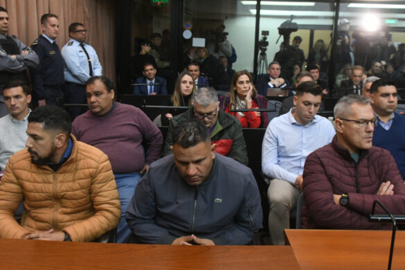 The police officers on trial for the Lucas González case. Credit: Télam