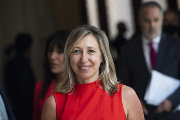 Deputy Myriam Bregman is seen in Argentina's congress before the oath to exercise for four years, in Buenos Aires, Argentina December 7, 2021. (Photo by Matías Baglietto/NurPhoto)NO USE FRANCE
