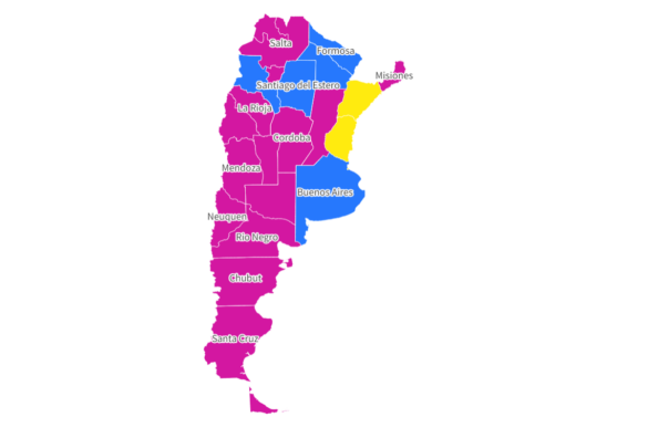 Argentina primaries map