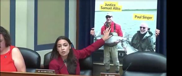 AOC accused US Supreme Court Justice Samuel Alito of corruption.