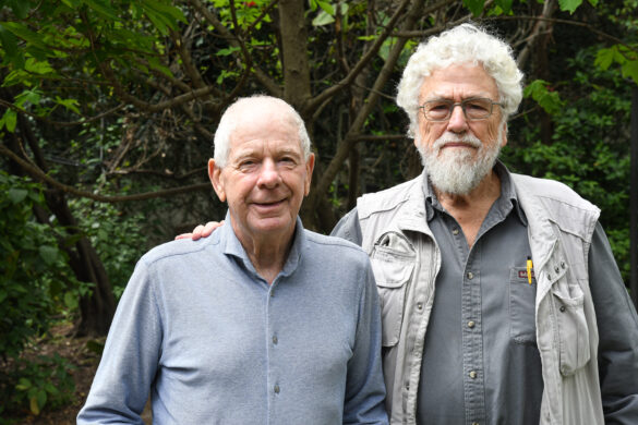 Dutch journalists Frits Barend and Jan Van der Putten. Credit: Télam