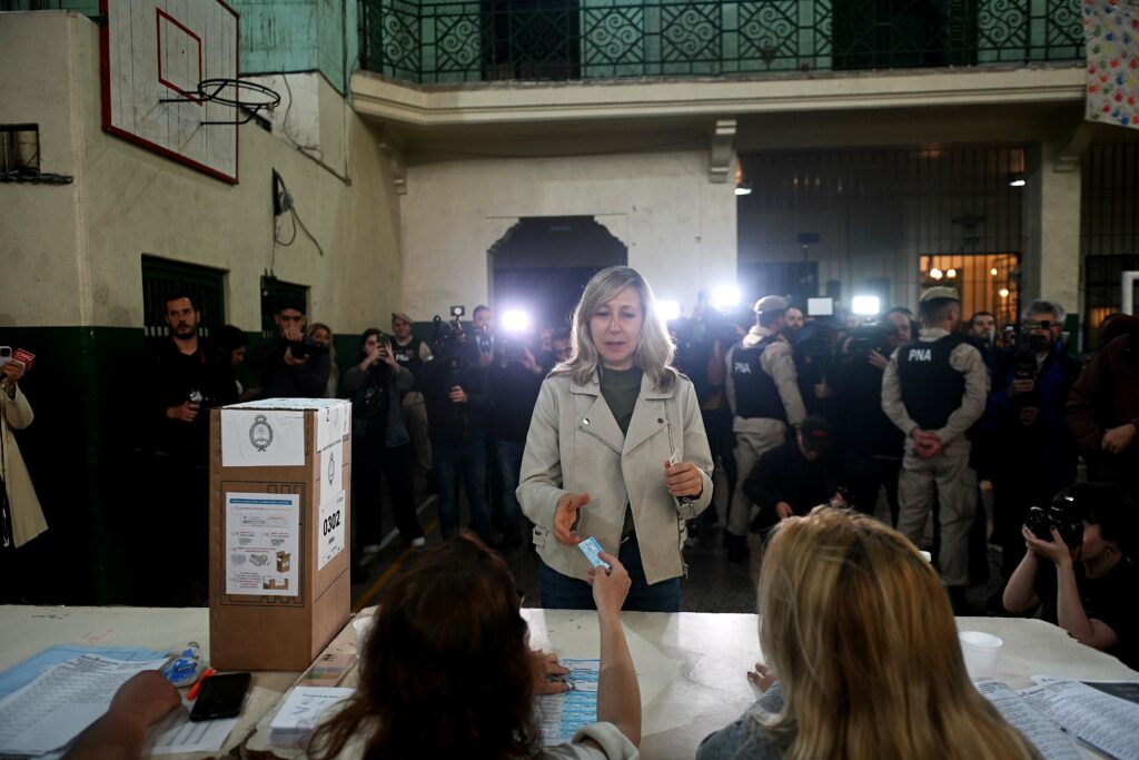 Leftist presidential candidate, Myriam Bregman. Credit: Télam