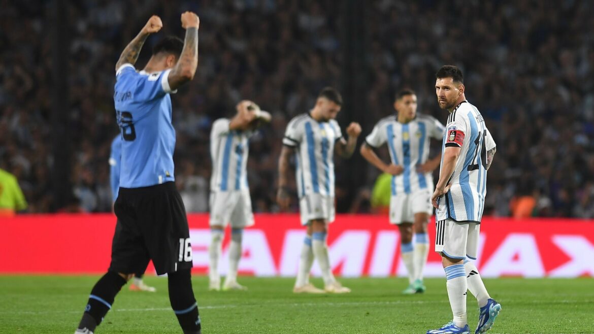 Argentina lost to Uruguay.