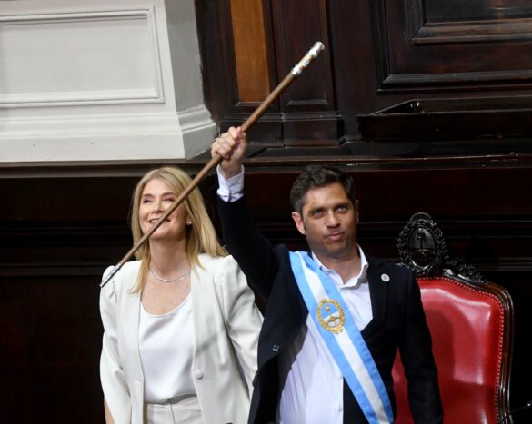Axel Kicillof and Veronica Magario. Credit: Télam