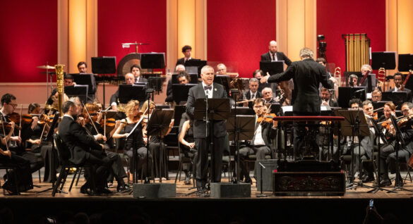 US ambassador Marc Stanley on the Teatro Colón stage. Credit: US Embassy