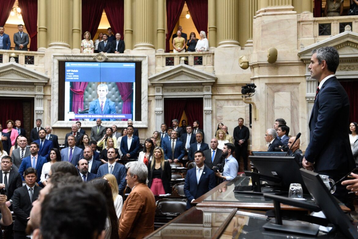 Argentina's Congress debates President Javier Milei's reform package, which proposes broad economic deregulation and massive privatization of public companies. Source: Congress press office