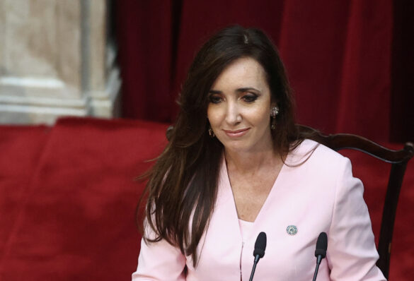 Argentina's Vice President Victoria Villarruel attends the opening session of the 142nd legislative term, at the National Congress, in Buenos Aires, Argentina, March 1, 2024. REUTERS/Agustin Marcarian