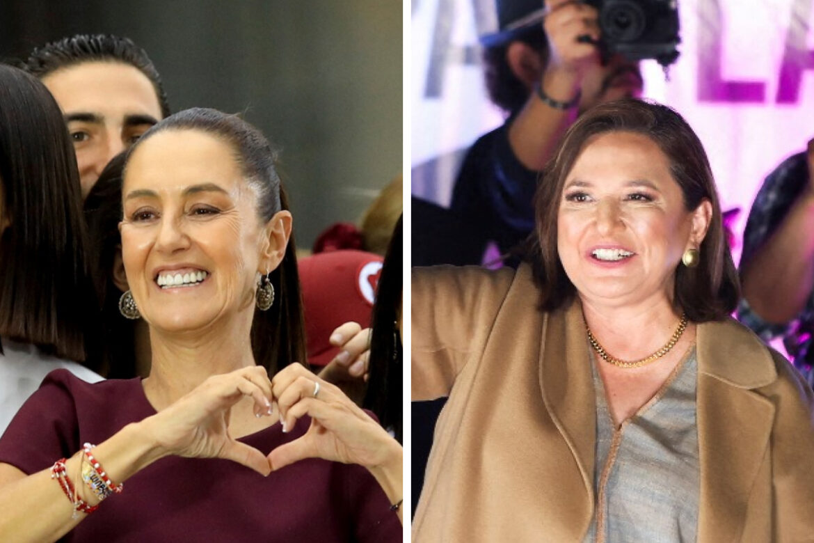 Claudia Scheinbaum and Xochitl Galvez. Credit: Reuters