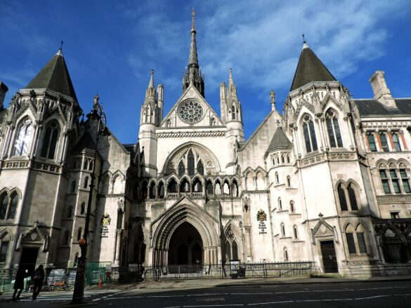 The Royal Courts of Justice in London, UK, home to the court of appeal. Source: It's No Game via Wikimedia Commons