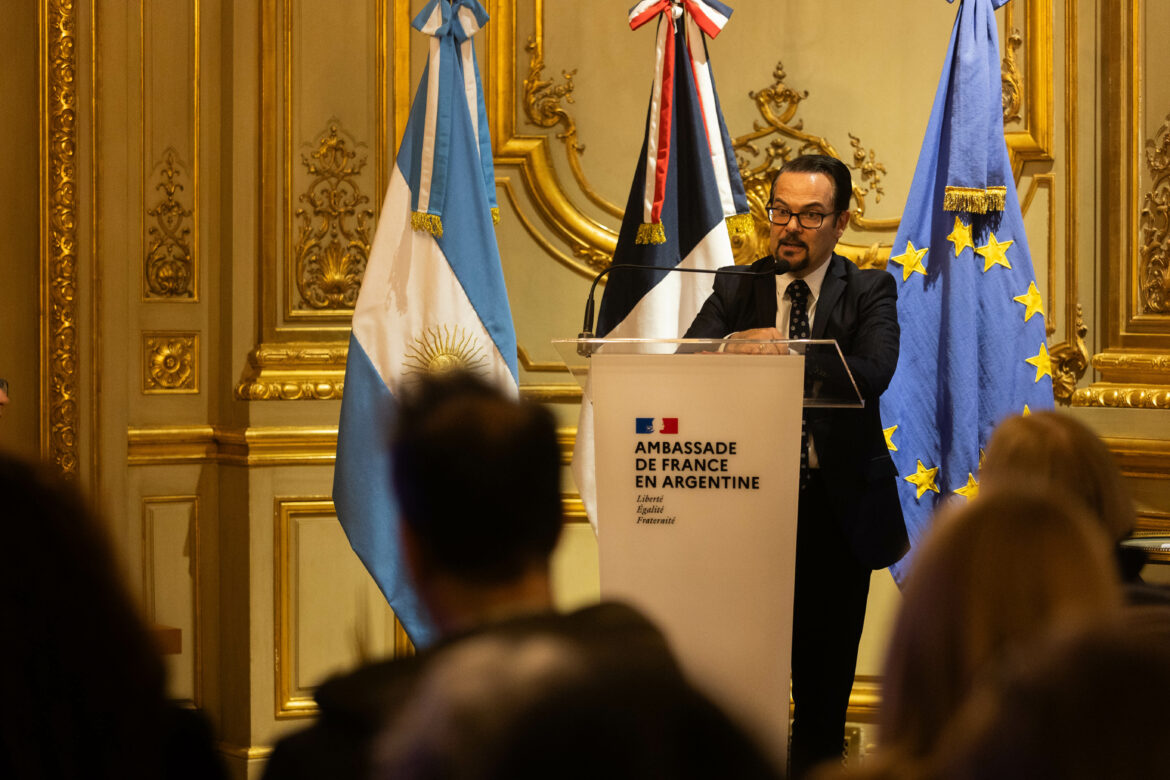 Orillas Nuevas artistic investment project launched at French embassy in Argentina. Photo: Courtesy of French Embassy