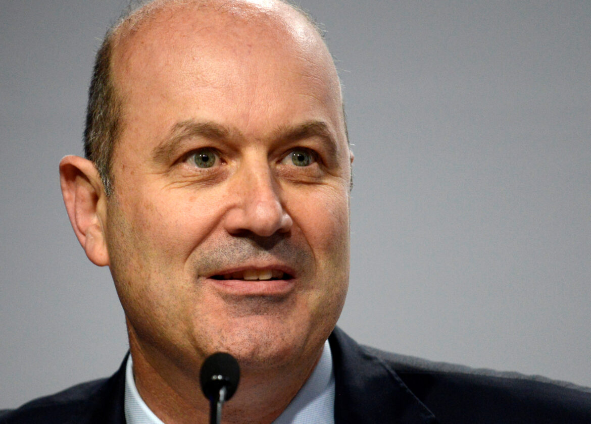 Argentine Central Bank Governor Federico Sturzenegger holds G-20 press conference in Washington