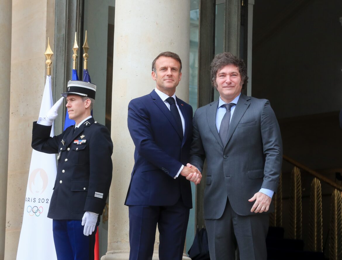 Milei and Macron. Credit: Argentine Presidency