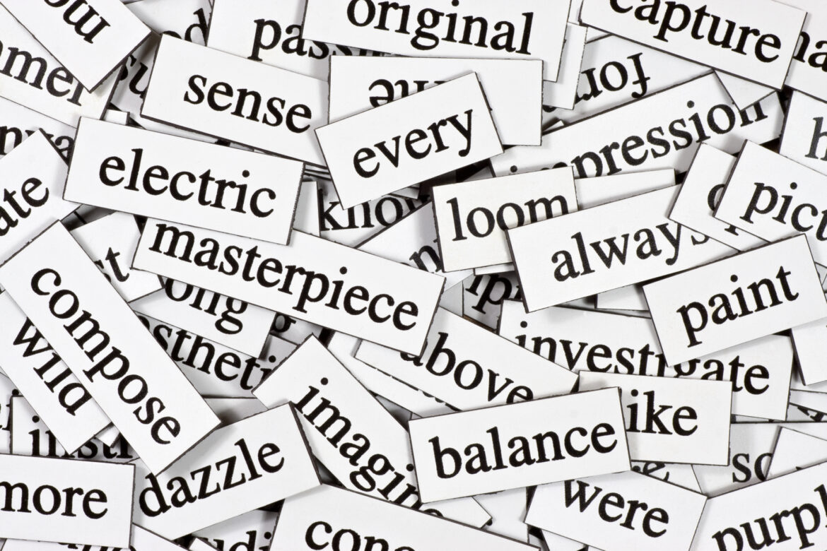 A whole pile of jumbled up words.