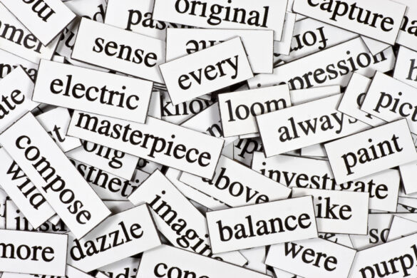 A whole pile of jumbled up words.