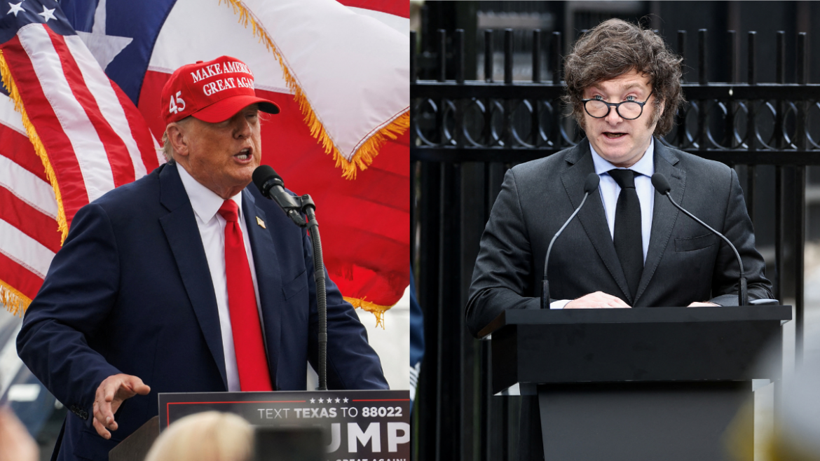 US Donald Trump and Argentina's Javier Milei