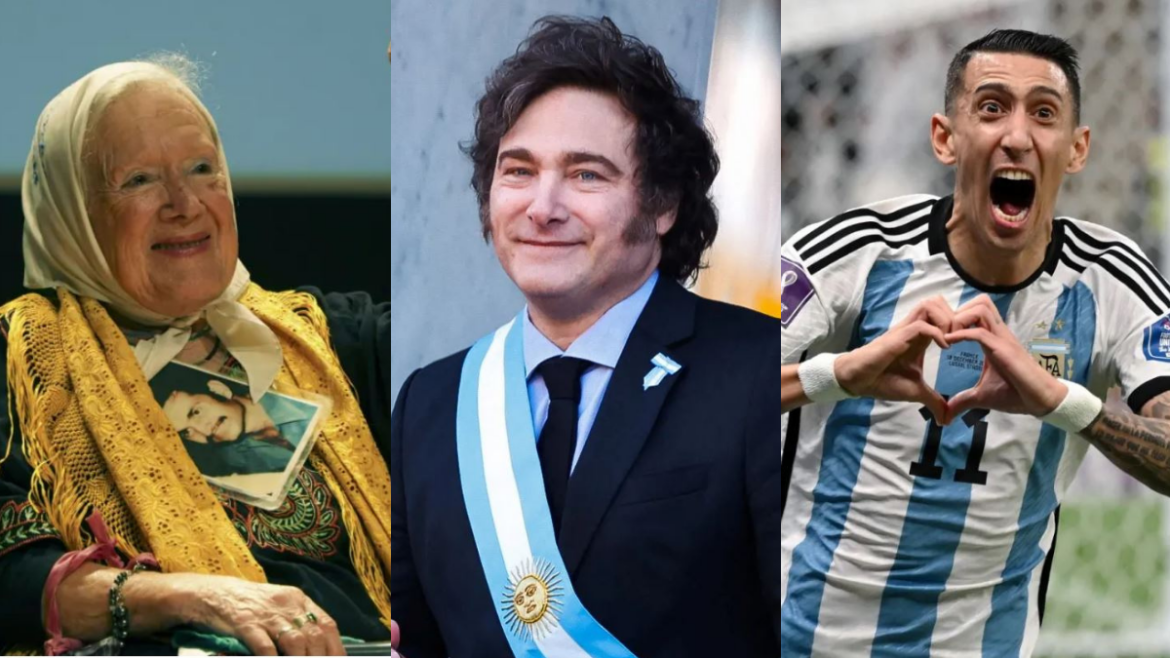 Cortiñas, Milei and Di Maria for 2024 collage of the year. Compiled by Herald
