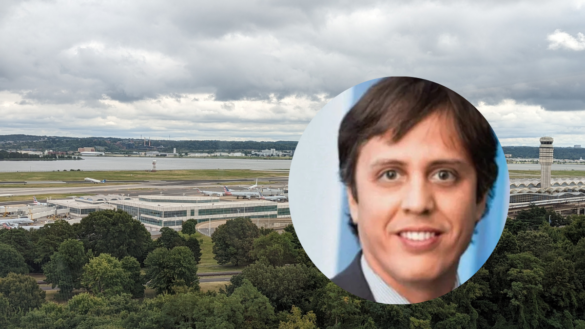 Luciano Aparicio, photo: Courtesy of LN Energy via Ámbito. Reagan Airport, photo: Kurtkaiser via Wikimedia Commons