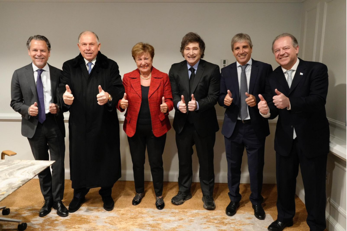 IMF Milei Georgieva Caputo Werthein Presidential Press