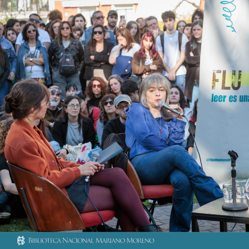 Mariana Enríquez speaks at the Used Book Festival